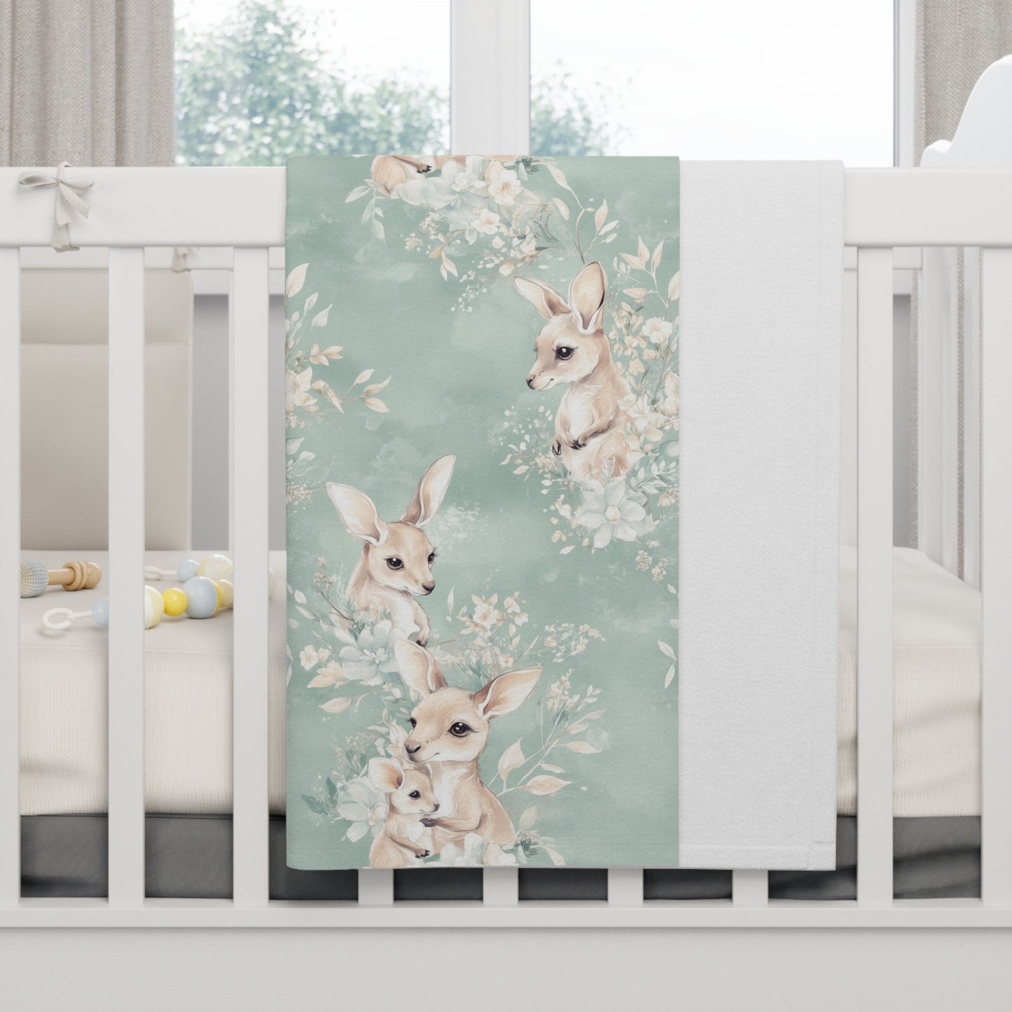 Custom Soft Fleece Baby Blanket - Kangaroo Cuddles
