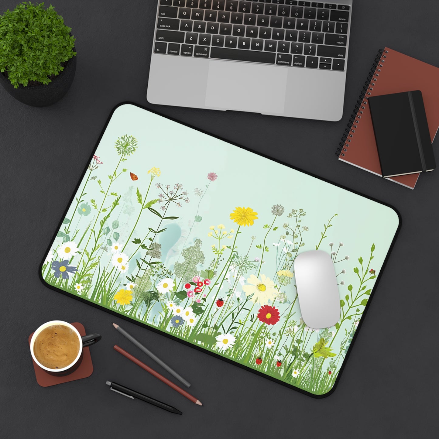 Gaming Desk Mat - Floral Flight