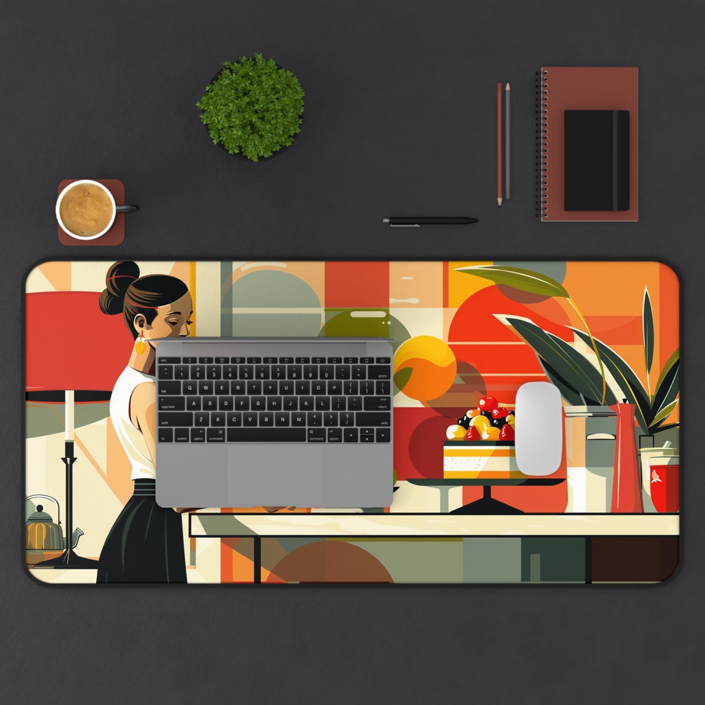 Gaming Desk Mat - Elegant Culinary Creation
