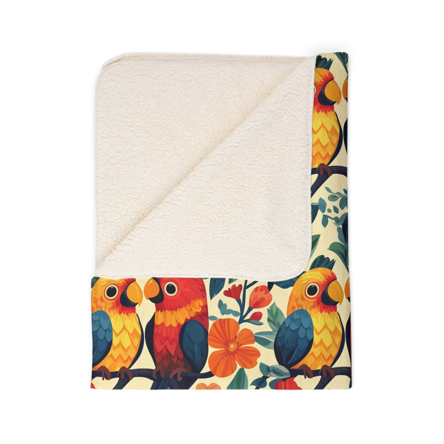 Sherpa Blanket: Custom Tropical Romance Fleece Throw