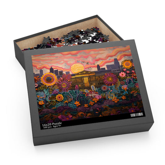 The Met at Sunset Bloom - Puzzle (120, 252, 500-Piece)