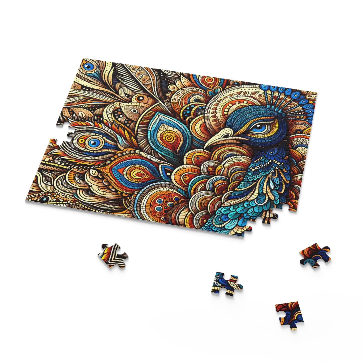 Zentangle Peacock Majesty - Puzzle (120, 252, 500-Piece)
