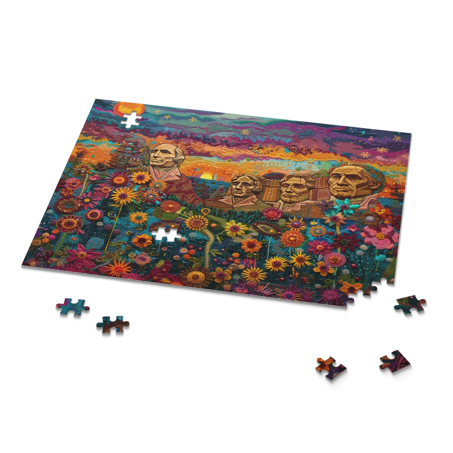 Mount Rushmore in Bloom - Puzzle (120, 252, 500-Piece)
