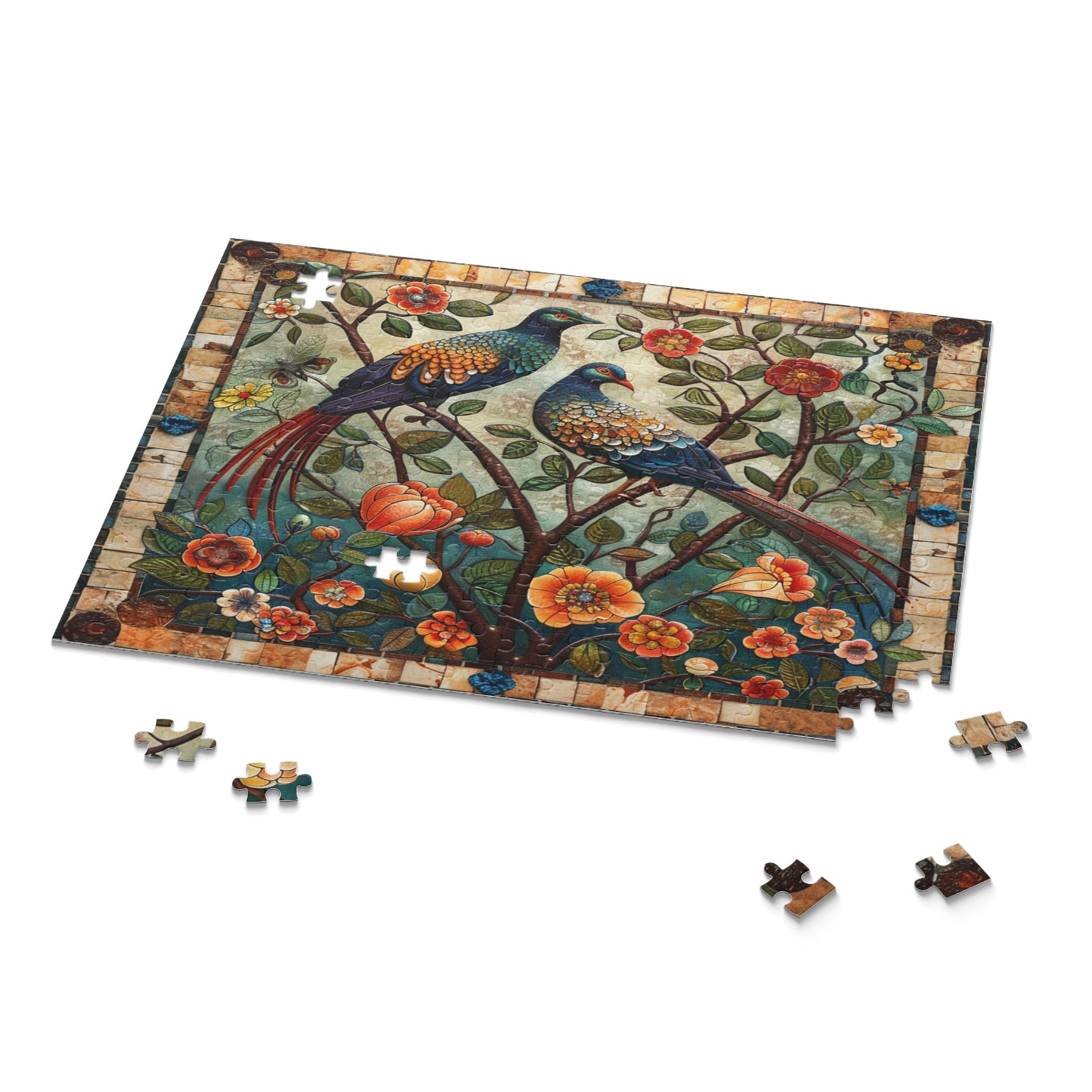 Garden Mosaic: The Elegance of Nature's Tapestry - Puzzle (120, 252, 500-Piece)