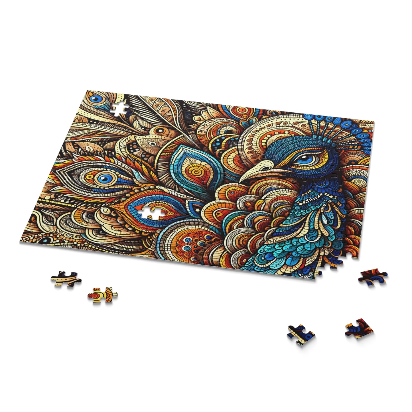 Zentangle Peacock Majesty - Puzzle (120, 252, 500-Piece)
