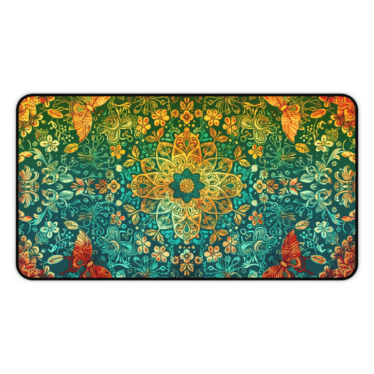 Gaming Desk Mat - Intricate Floral Mandala