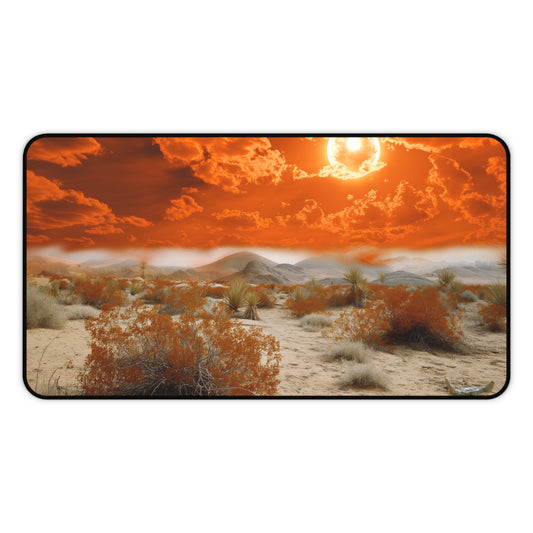 Gaming Desk Mat - Fiery Desert Twilight