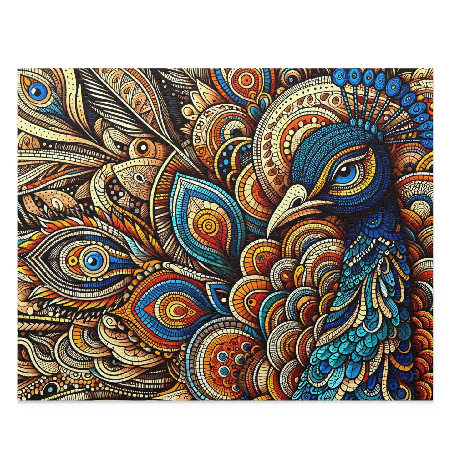 Zentangle Peacock Majesty - Puzzle (120, 252, 500-Piece)