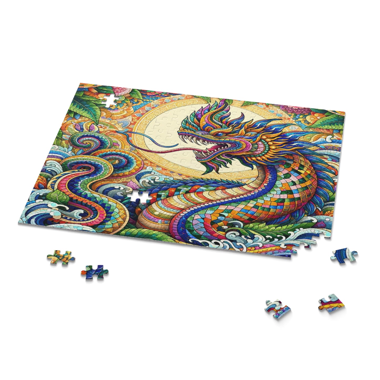 Naga's Realm: A Colorful Odyssey - Puzzle (120, 252, 500-Piece)