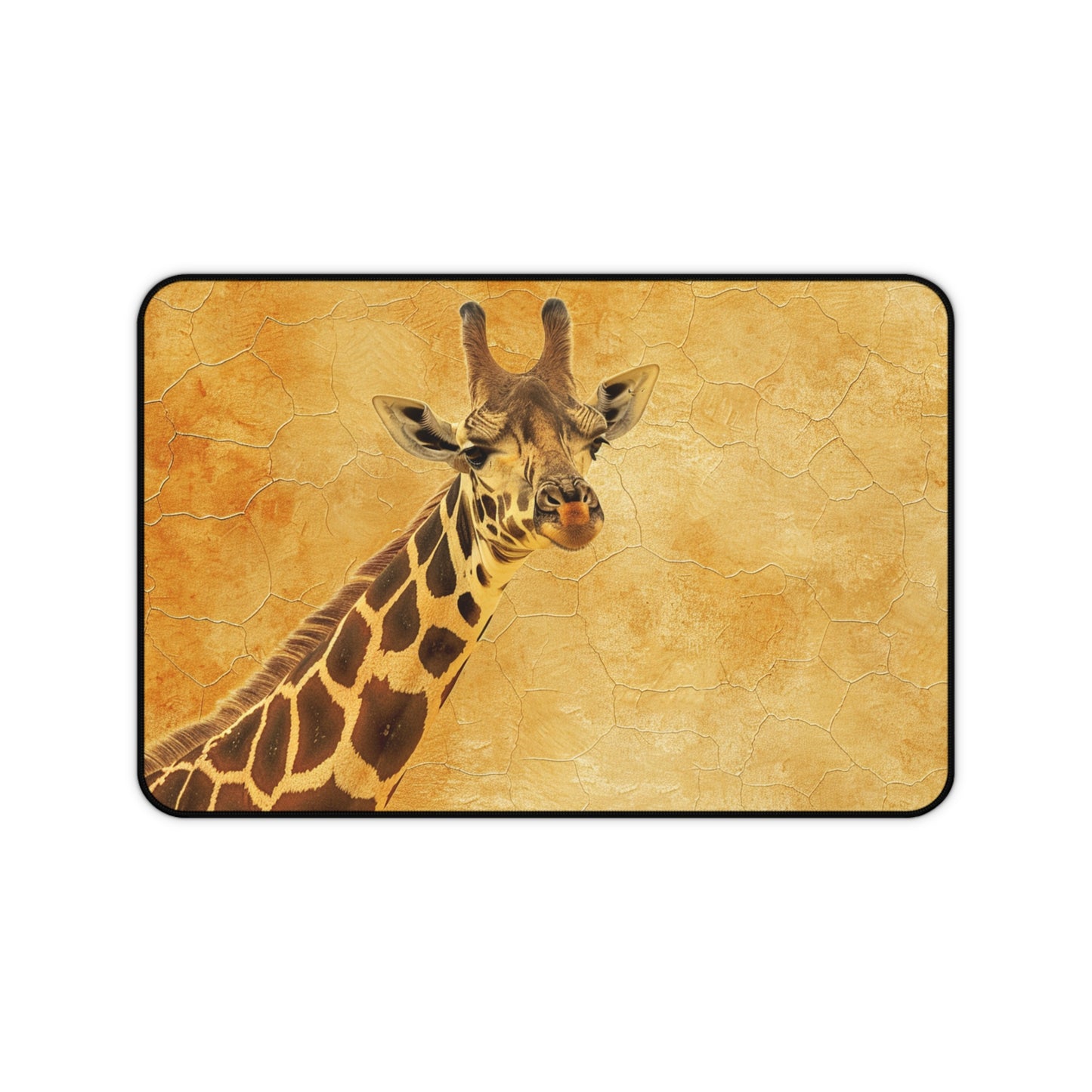 Gaming Desk Mat - Golden Heights: The Majestic Giraffe