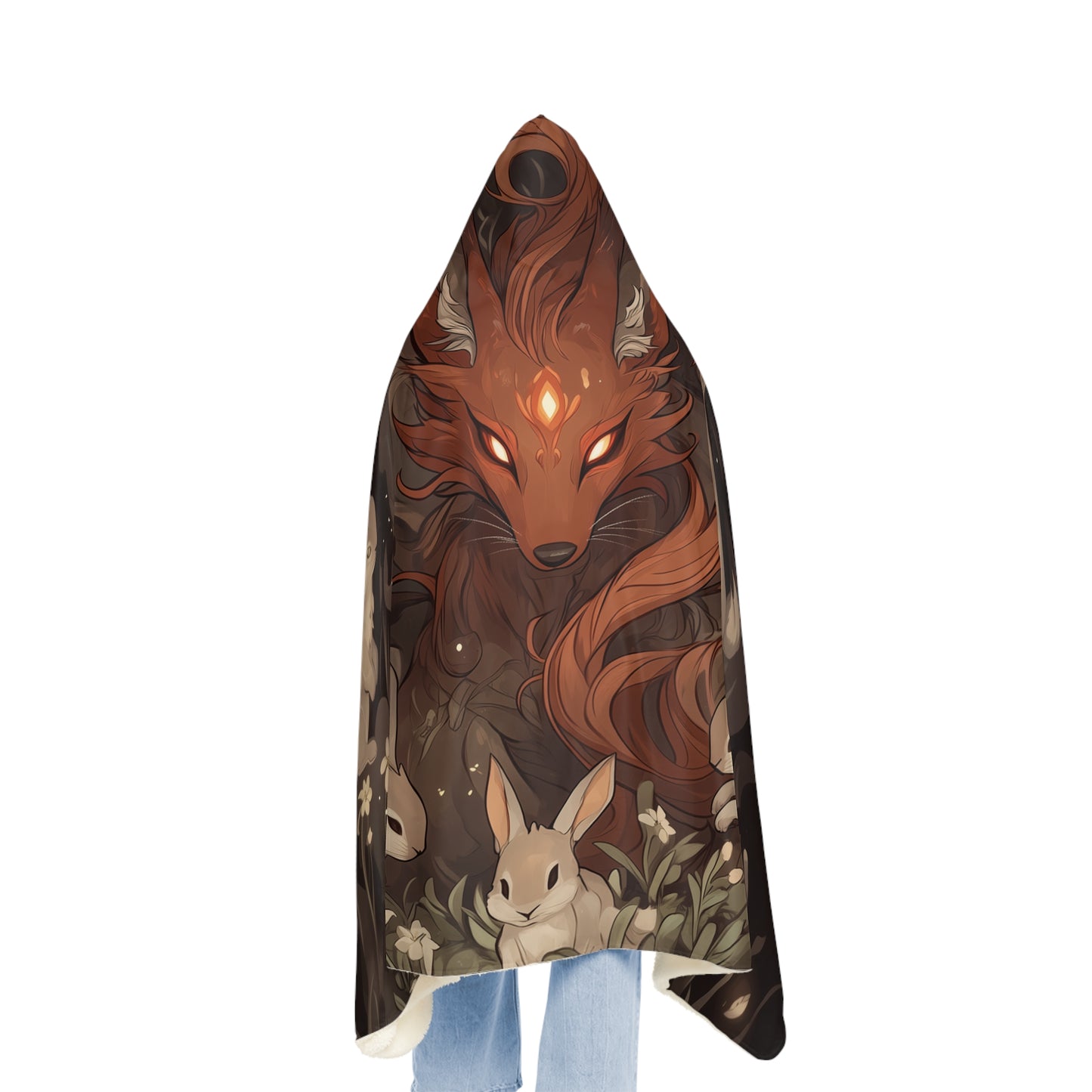 Hooded Snuggle Blanket: Sherpa or Fleece - Mystic Watcher