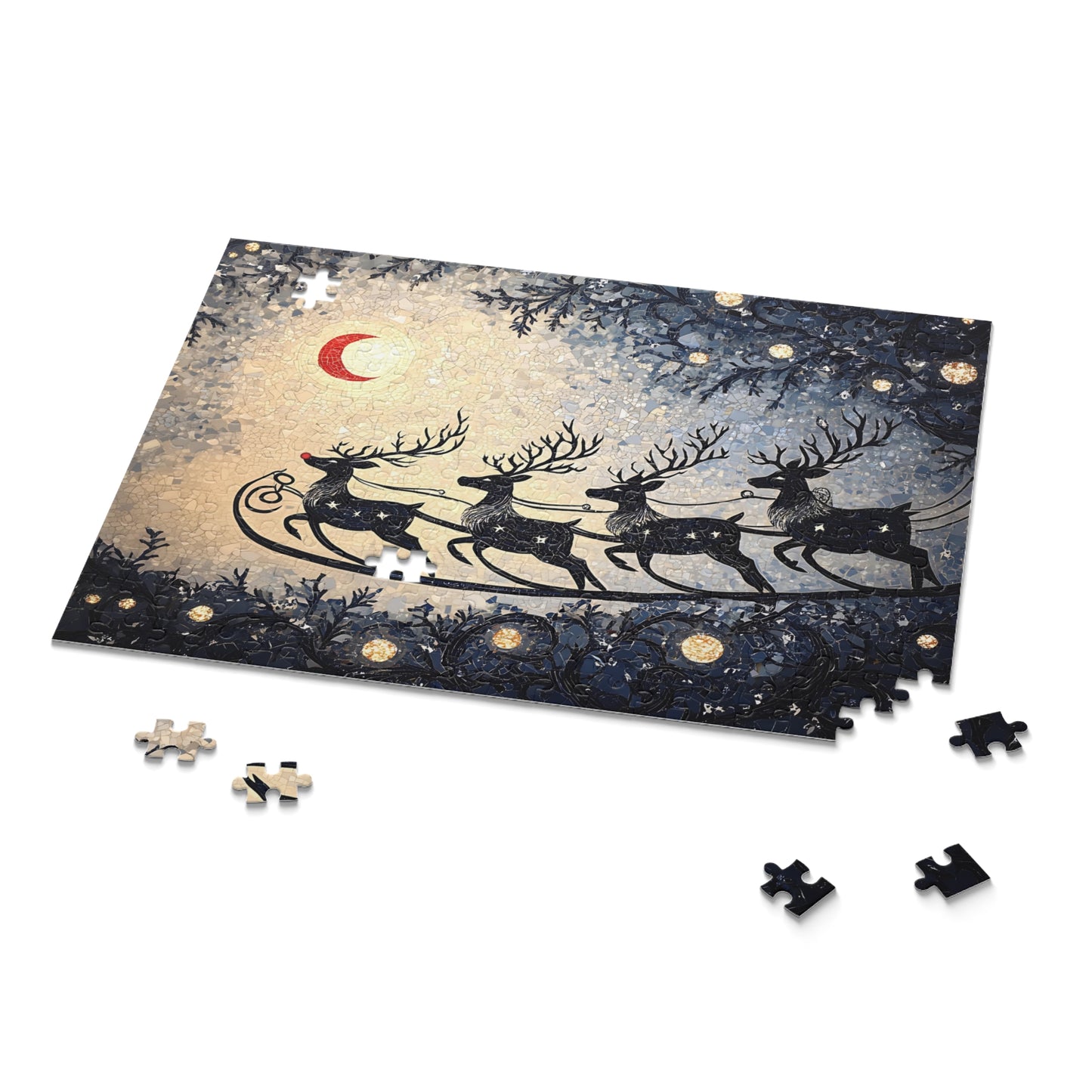 Starlit Sleigh - Custom Jigsaw Puzzle (120, 252, 500-Piece)