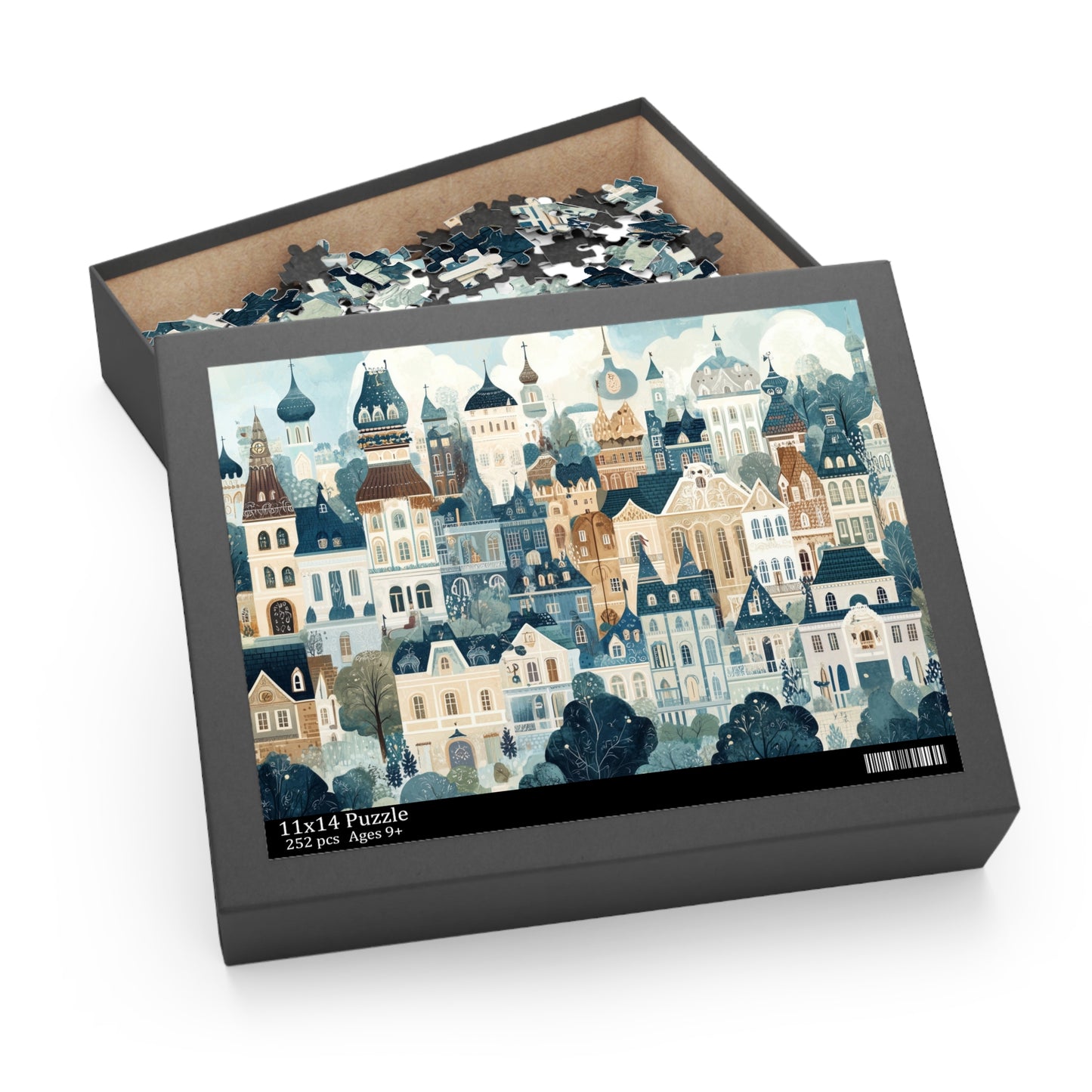 Whimsical Cityscape - Custom Jigsaw Puzzle (120, 252, 500-Piece)