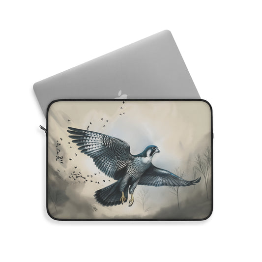 Laptop Sleeve - Graceful Peregrine Falcon in Flight