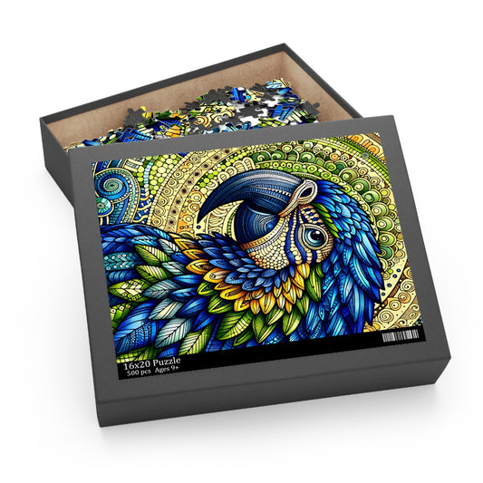 Tropical Parrot Mosaic Puzzle - Puzzle (120, 252, 500-Piece)