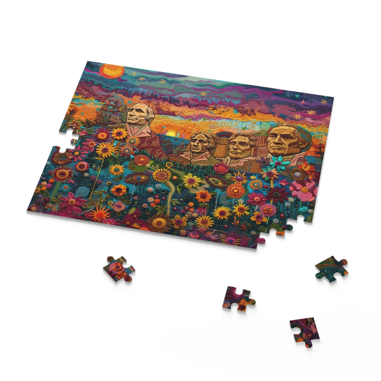 Mount Rushmore in Bloom - Puzzle (120, 252, 500-Piece)