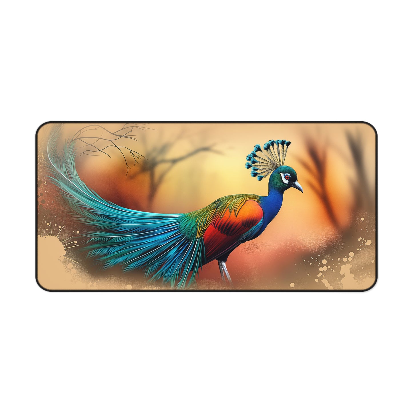 Gaming Desk Mat - Radiant Majesty: Greater Bird of Paradise