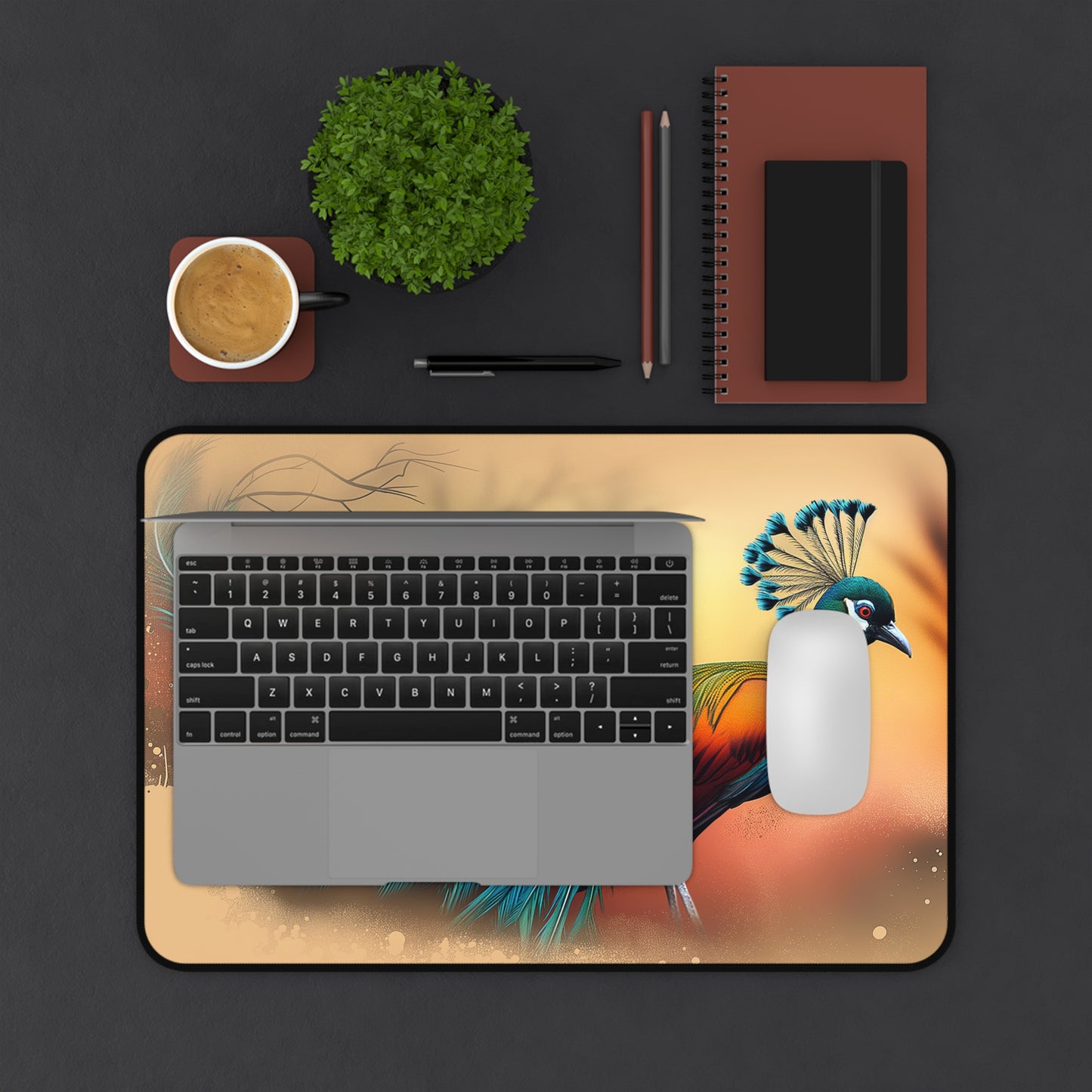 Gaming Desk Mat - Radiant Majesty: Greater Bird of Paradise
