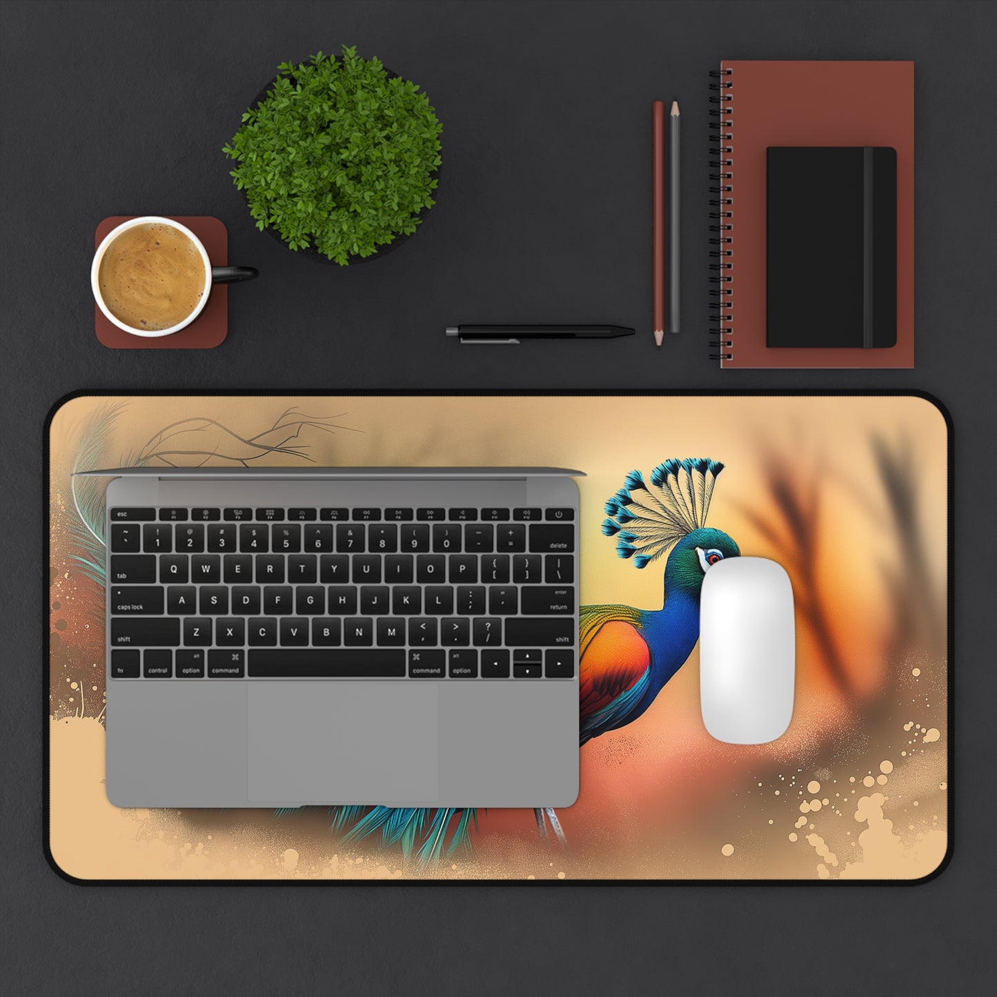 Gaming Desk Mat - Radiant Majesty: Greater Bird of Paradise