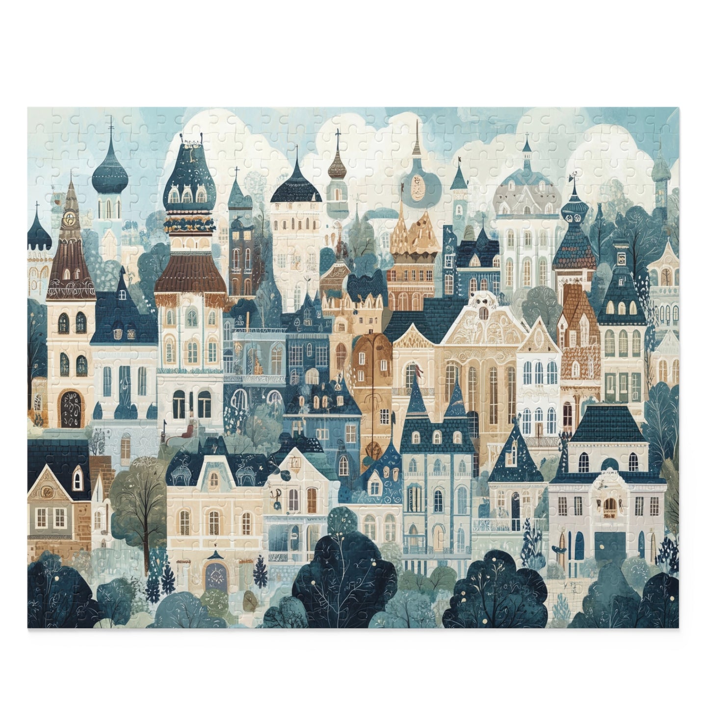 Whimsical Cityscape - Custom Jigsaw Puzzle (120, 252, 500-Piece)