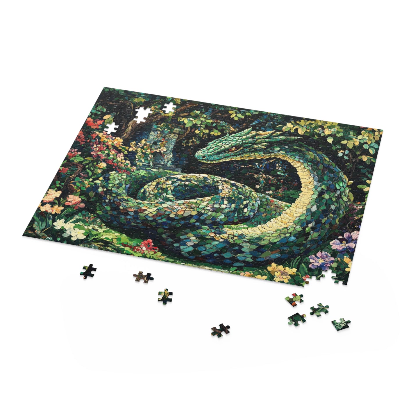 The Enchanted Basilisk Mosaic  - Puzzle (120, 252, 500-Piece)