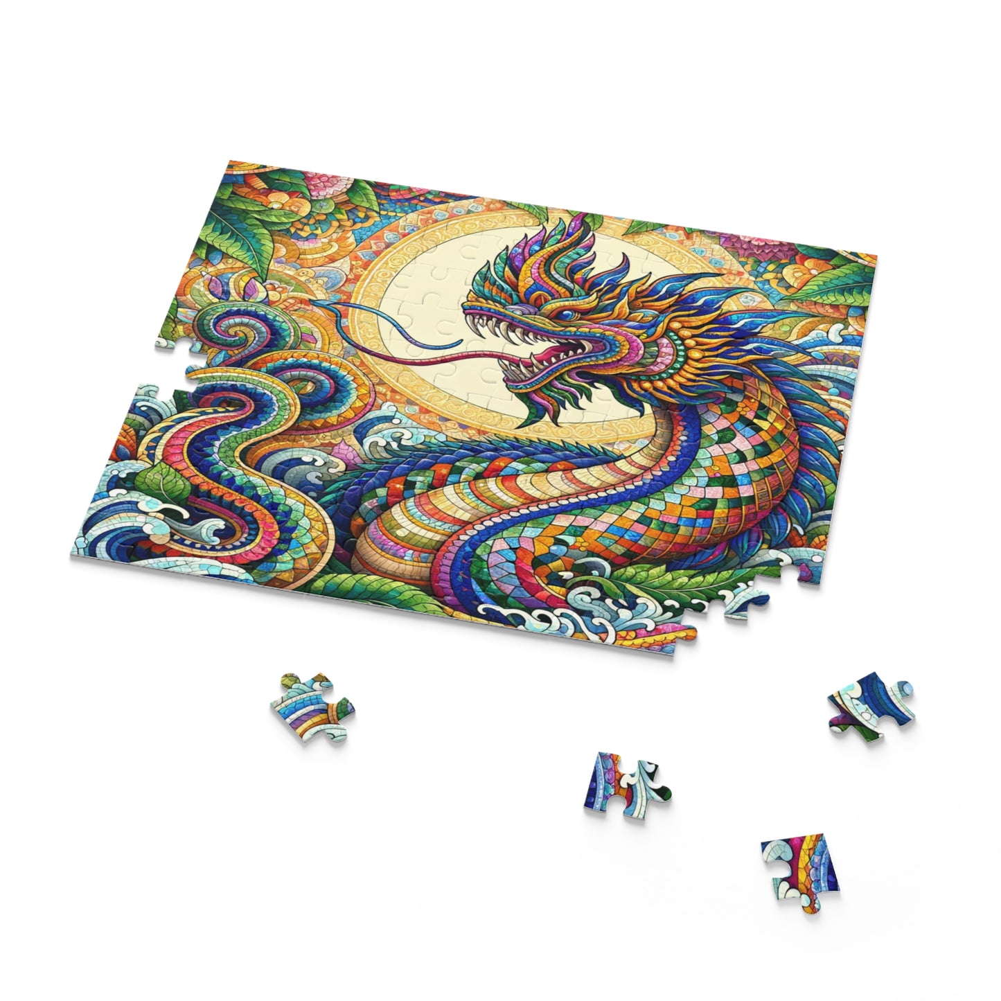 Naga's Realm: A Colorful Odyssey - Puzzle (120, 252, 500-Piece)