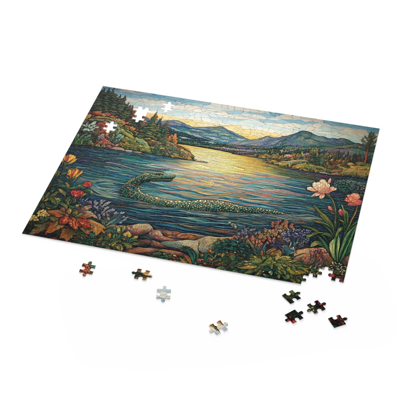 Mystery of Loch Ness Mosaic - Puzzle (120, 252, 500-Piece)
