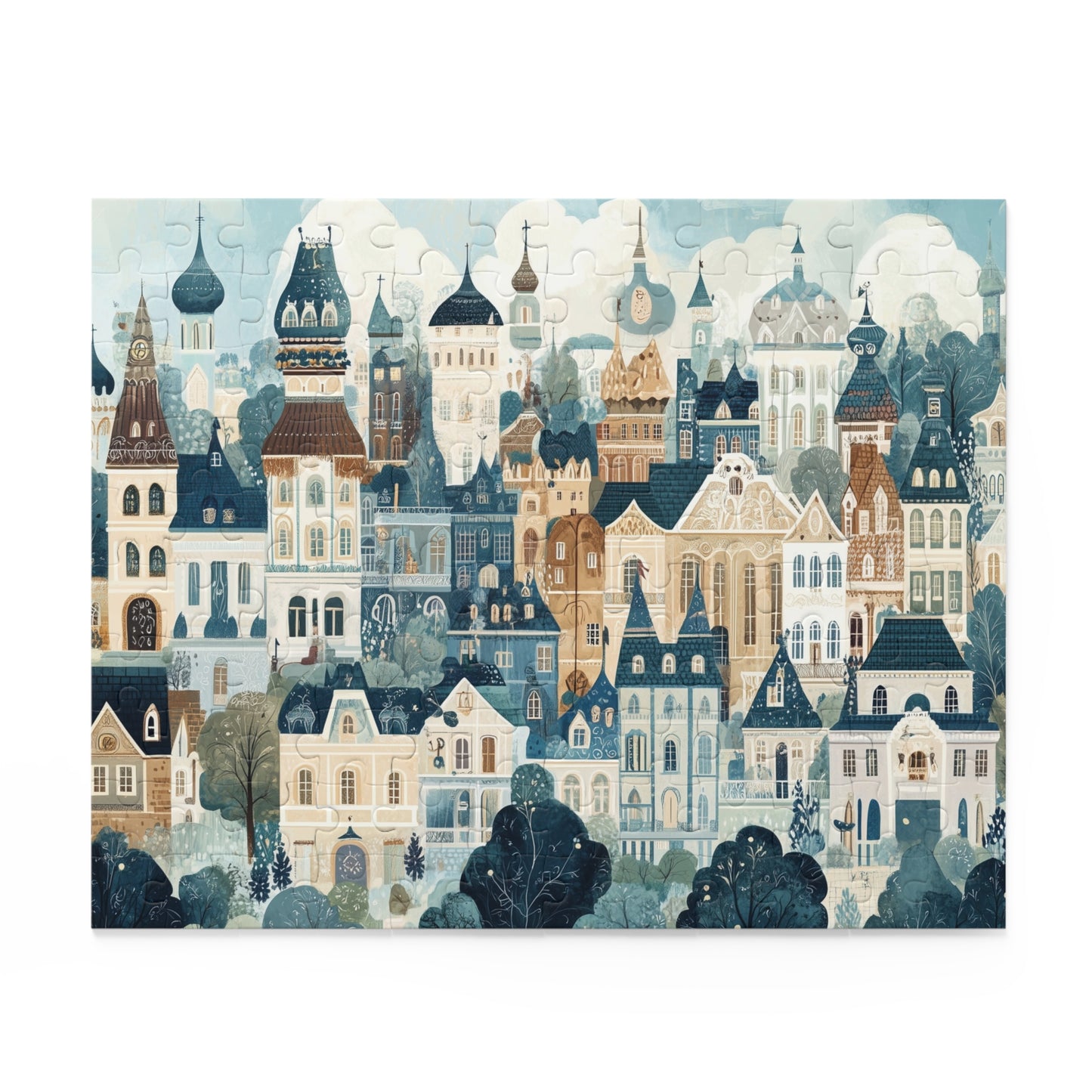 Whimsical Cityscape - Custom Jigsaw Puzzle (120, 252, 500-Piece)