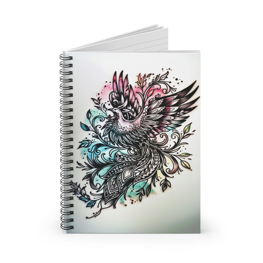 Spiral Notebook - Phoenix Ascendant: A Symphony of Ink and Imagination