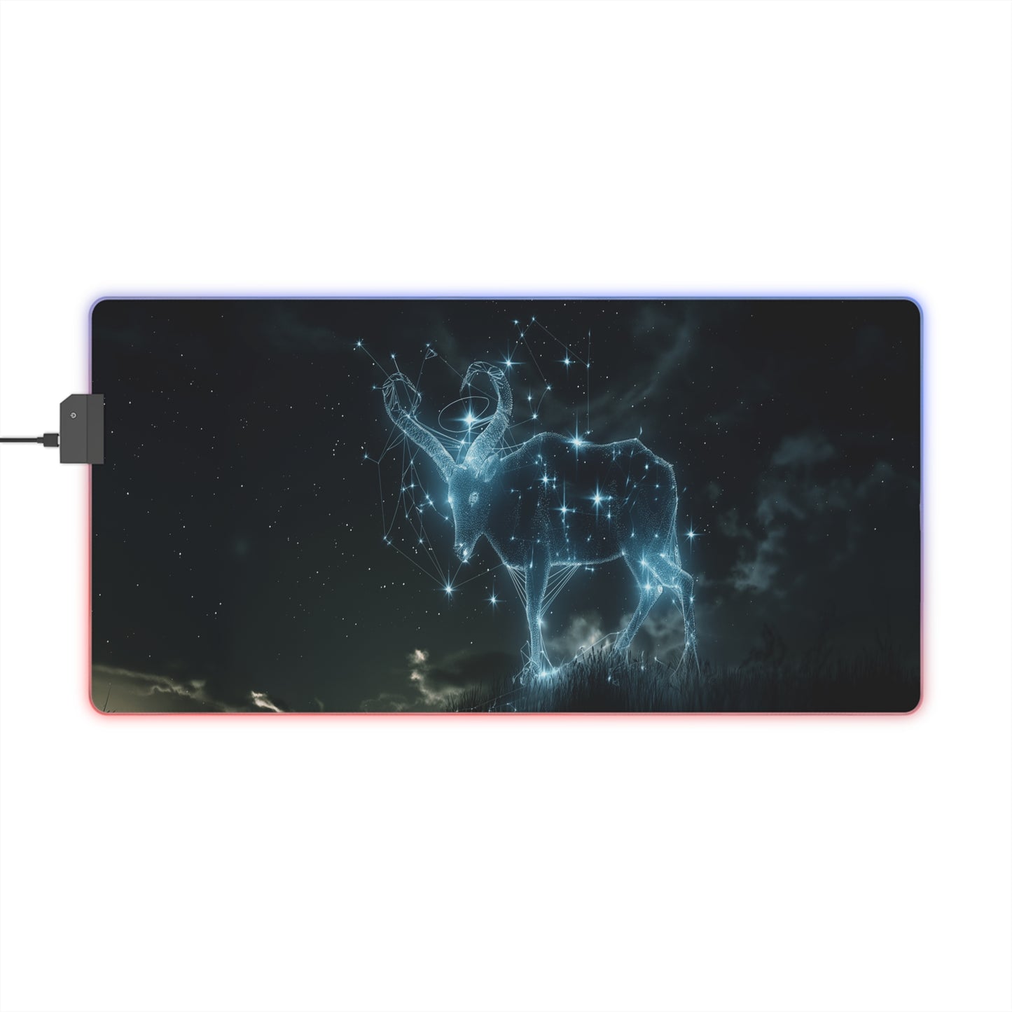 LED Gaming Mouse Pad - Celestial Taurus Constellation