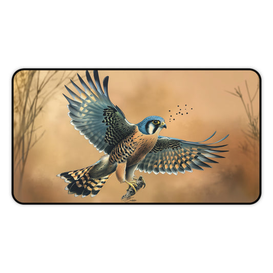 Gaming Desk Mat - American Kestrel's Majesty