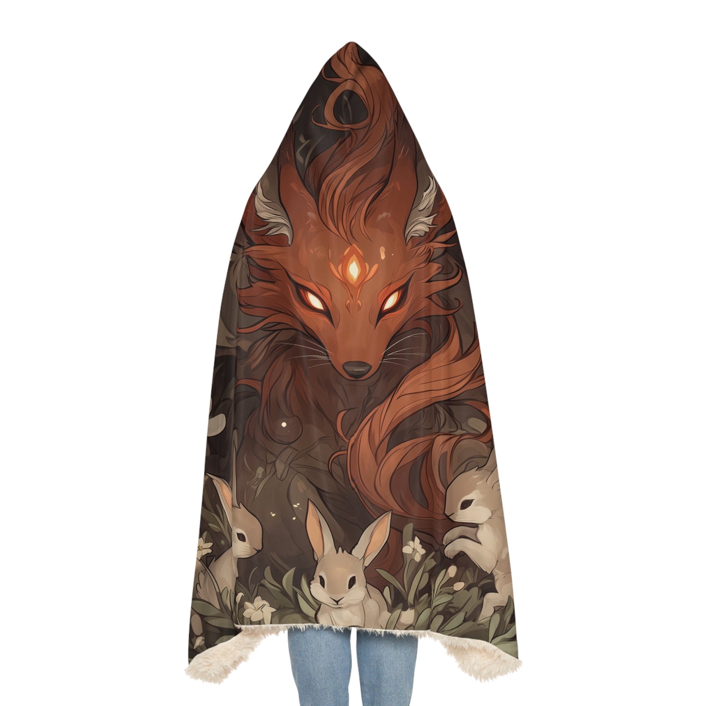 Hooded Snuggle Blanket: Sherpa or Fleece - Mystic Watcher