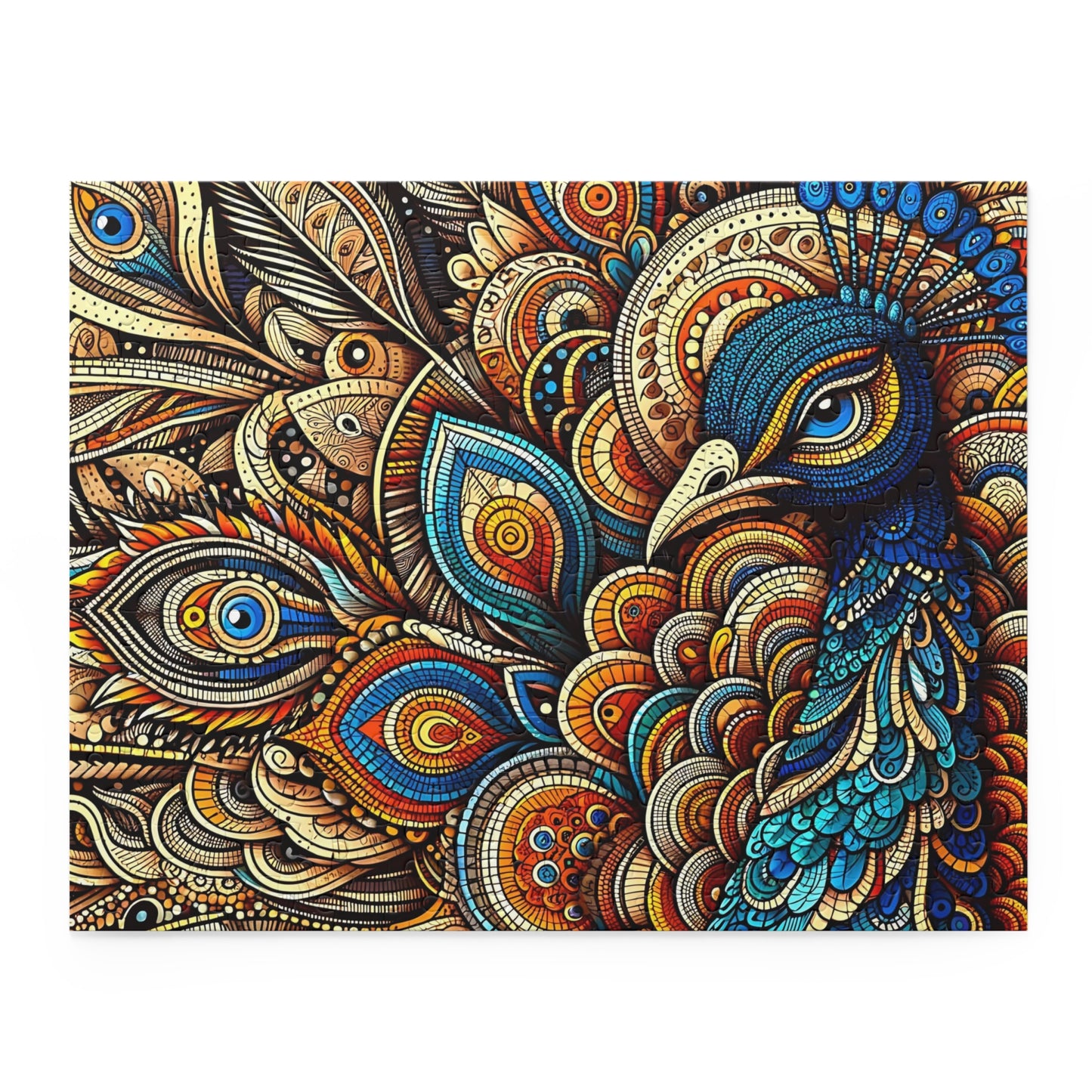 Zentangle Peacock Majesty - Puzzle (120, 252, 500-Piece)