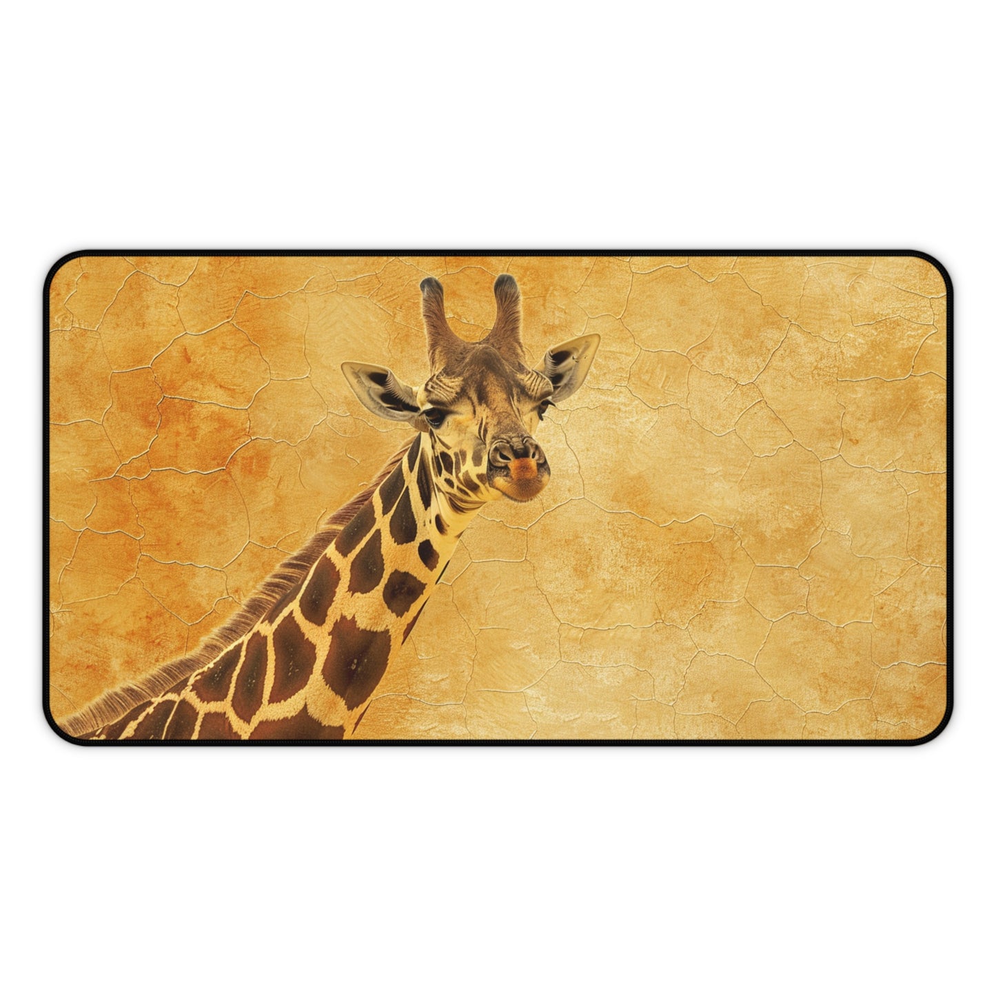 Gaming Desk Mat - Golden Heights: The Majestic Giraffe