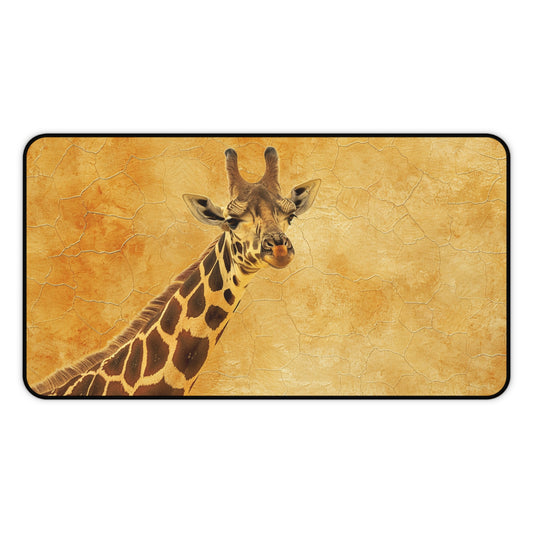 Gaming Desk Mat - Golden Heights: The Majestic Giraffe