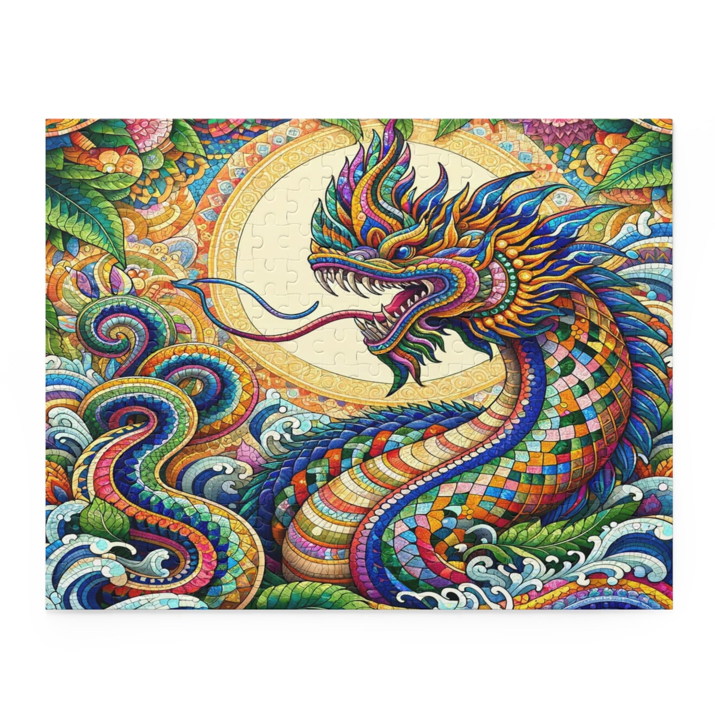 Naga's Realm: A Colorful Odyssey - Puzzle (120, 252, 500-Piece)