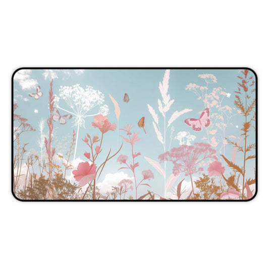 Gaming Desk Mat - Butterflies in Bloom