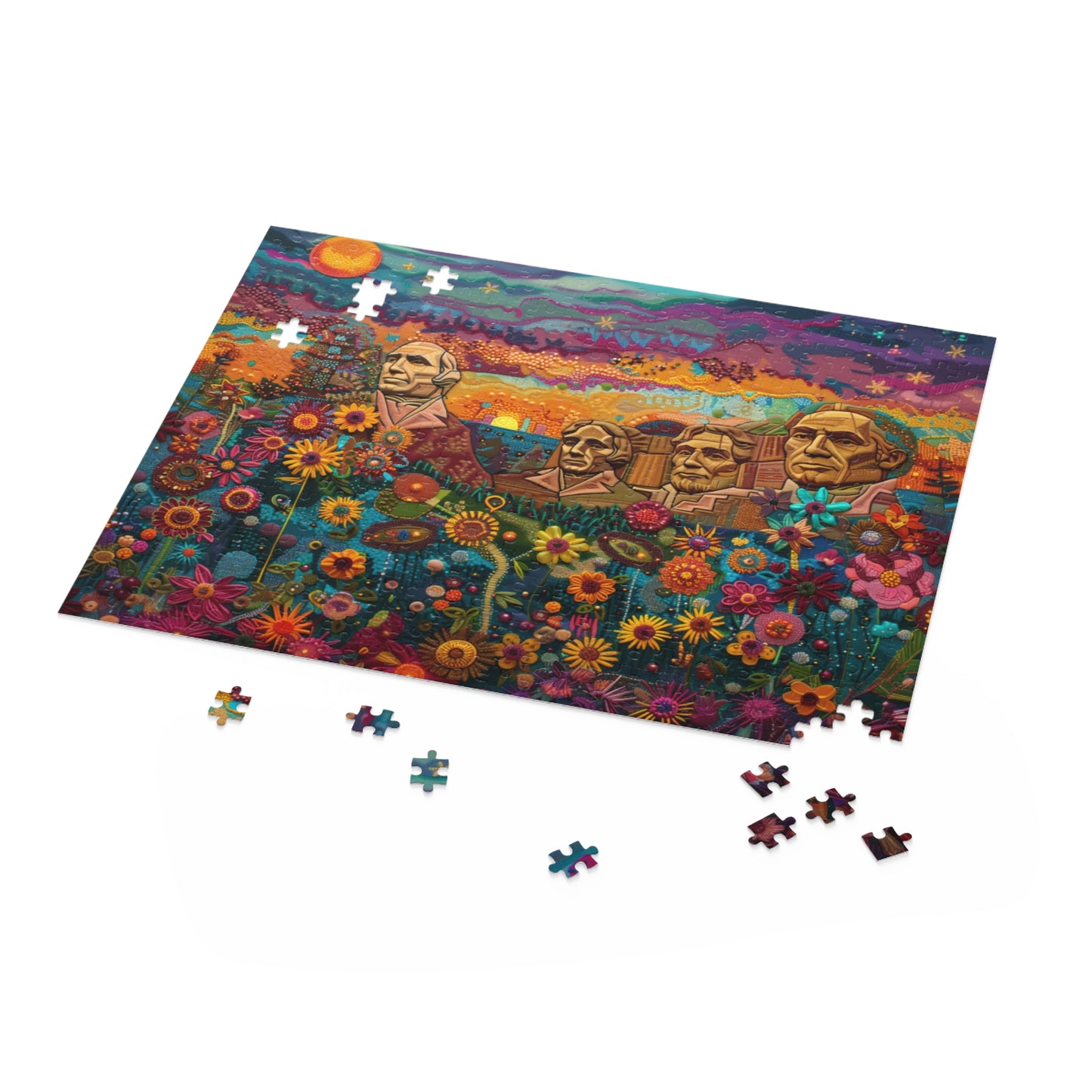 Mount Rushmore in Bloom - Puzzle (120, 252, 500-Piece)