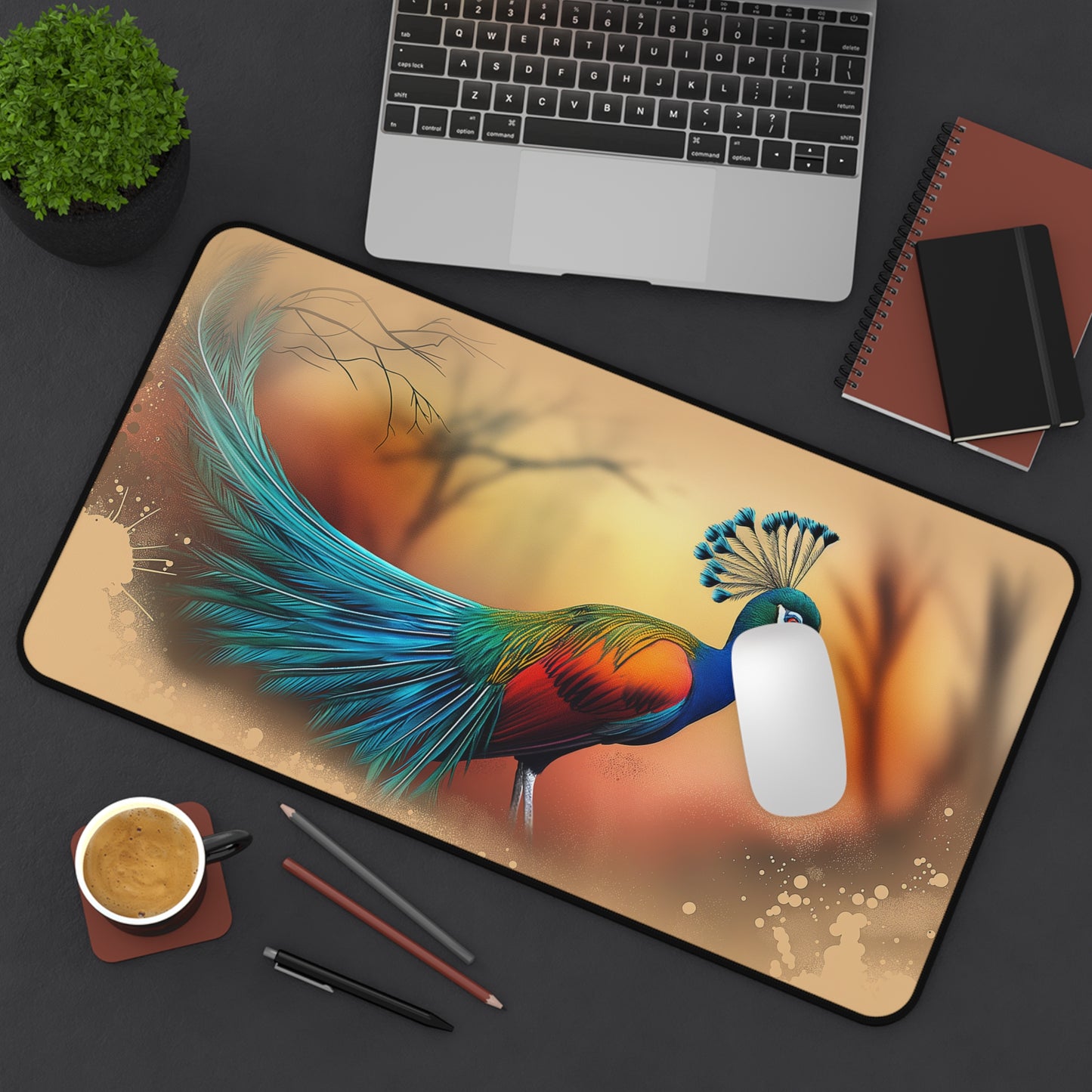 Gaming Desk Mat - Radiant Majesty: Greater Bird of Paradise