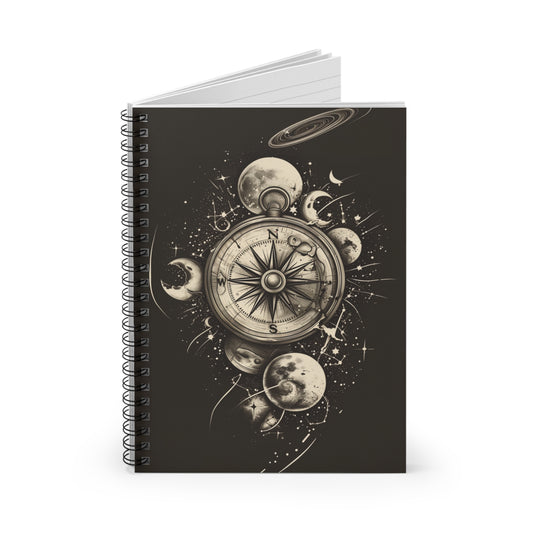 Spiral Notebook - Cosmic Navigation: Charting the Celestial with an Astral Compass