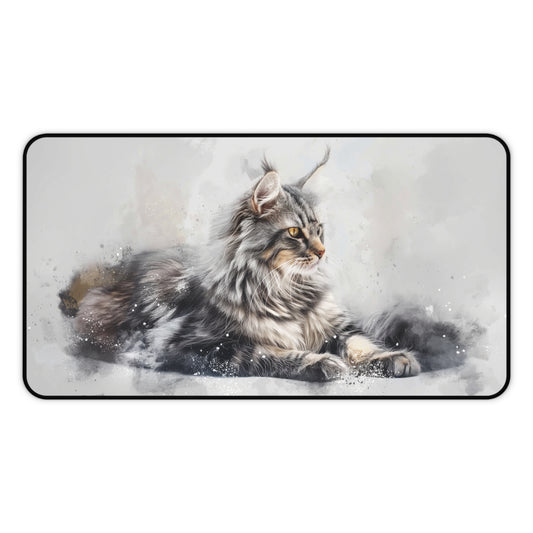 Gaming Desk Mat - Regal Maine Coon