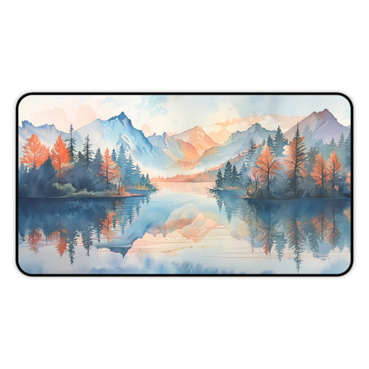 Gaming Desk Mat - Tranquil Mountain Lake