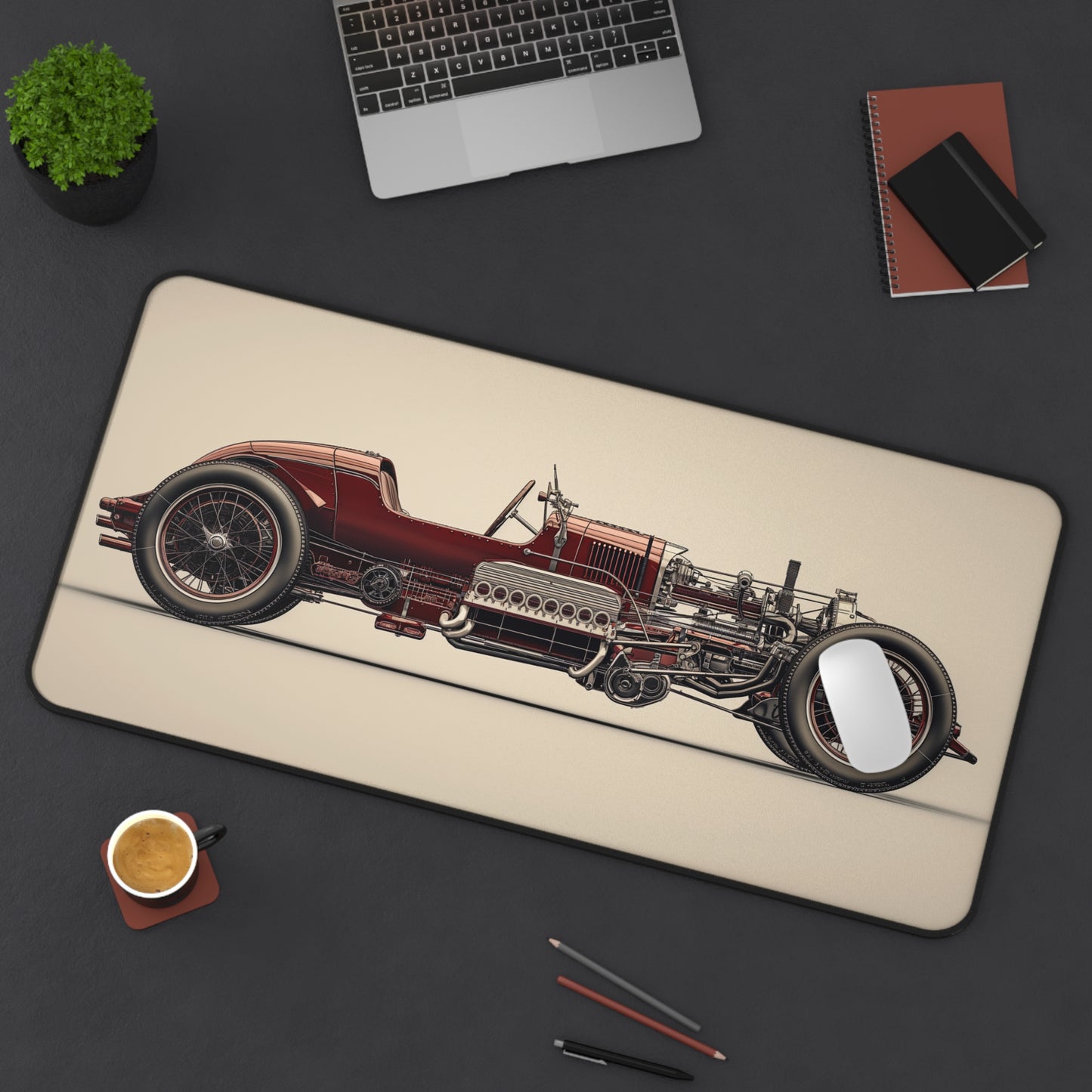 Gaming Desk Mat - Vintage Racing Machine