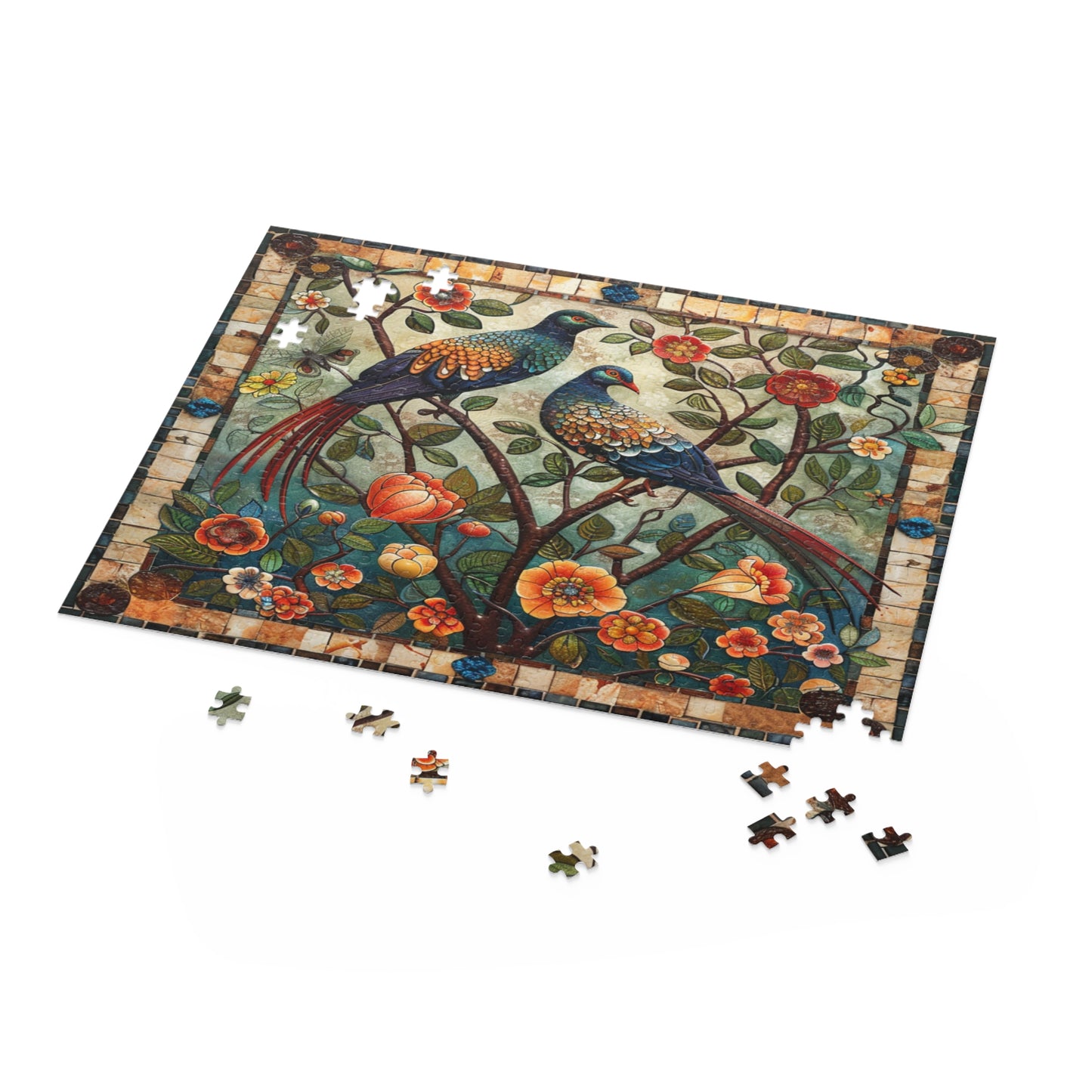 Garden Mosaic: The Elegance of Nature's Tapestry - Puzzle (120, 252, 500-Piece)