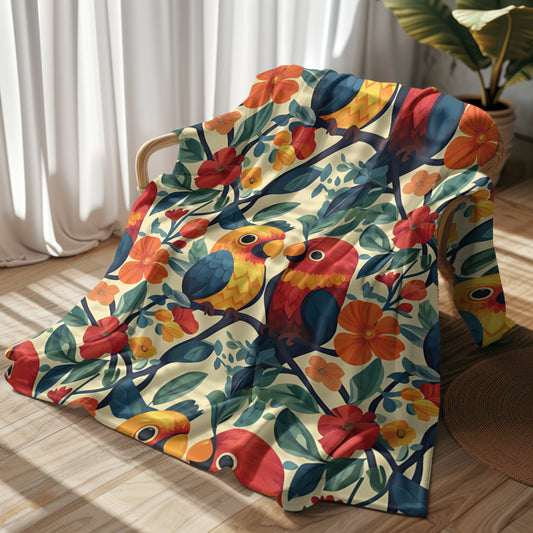 Velveteen Plush Blanket - Tropical Romance