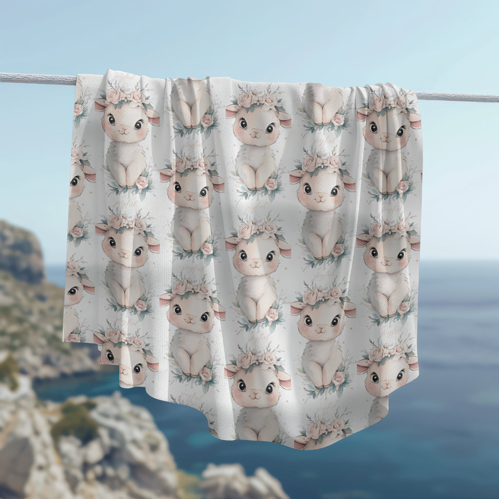 Custom Soft Fleece Baby Blanket - Lamb Lullaby