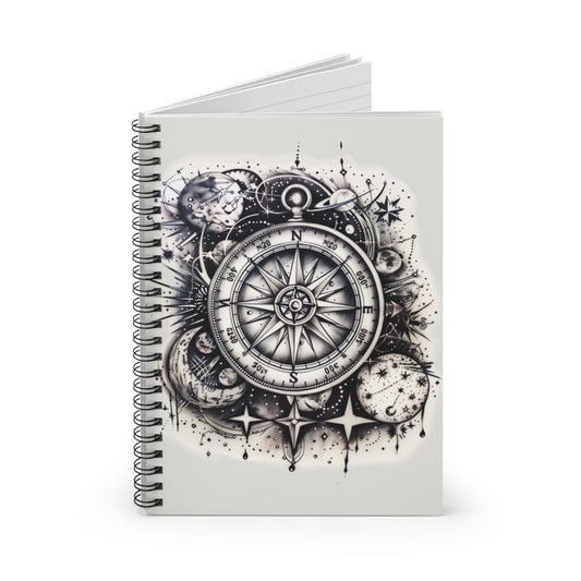 Spiral Notebook - Stellar Navigation: Journey Through Time and Space