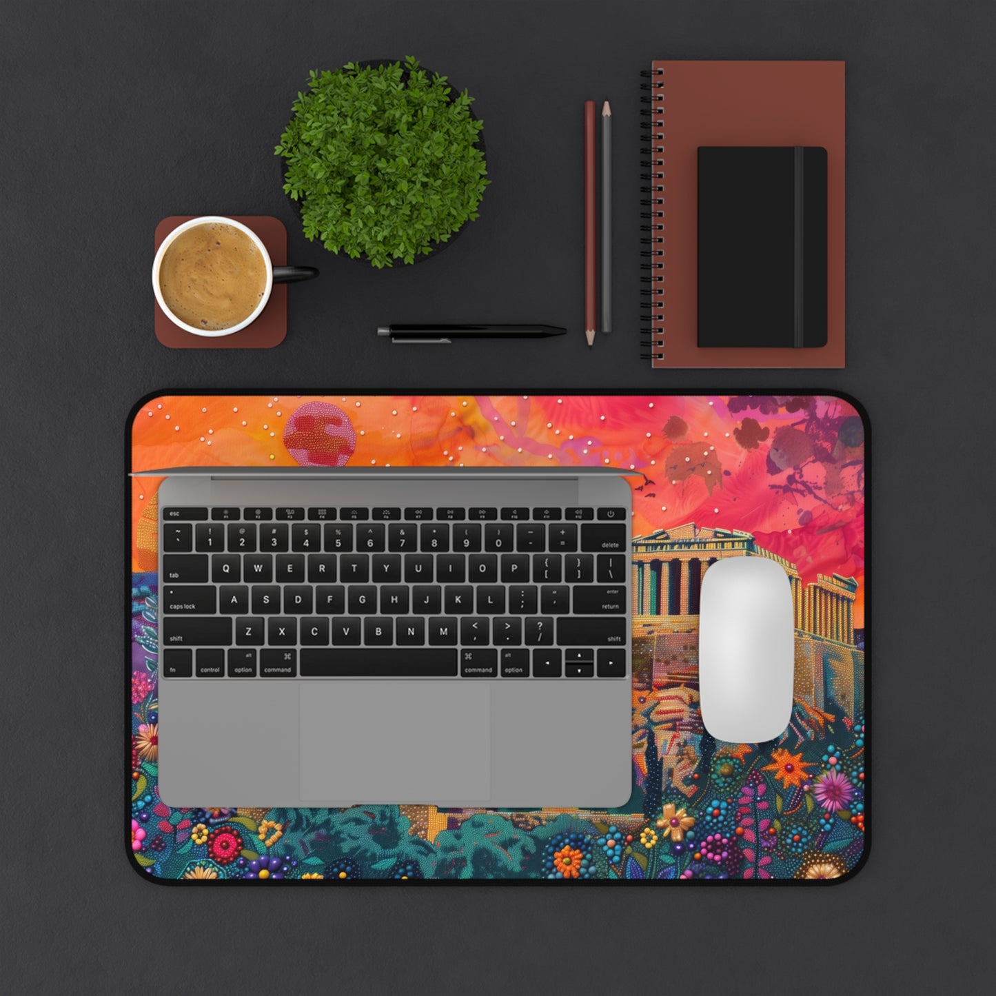 Gaming Desk Mat - Sunset Over the Acropolis