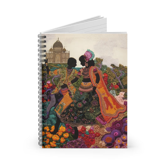 Spiral Notebook - Eternal Dance: An Embroidered Tale of Love and Majesty