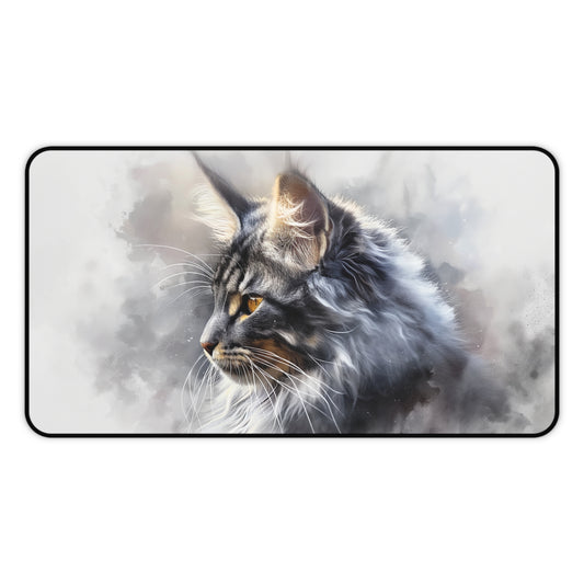 Gaming Desk Mat - Majestic Maine Coon